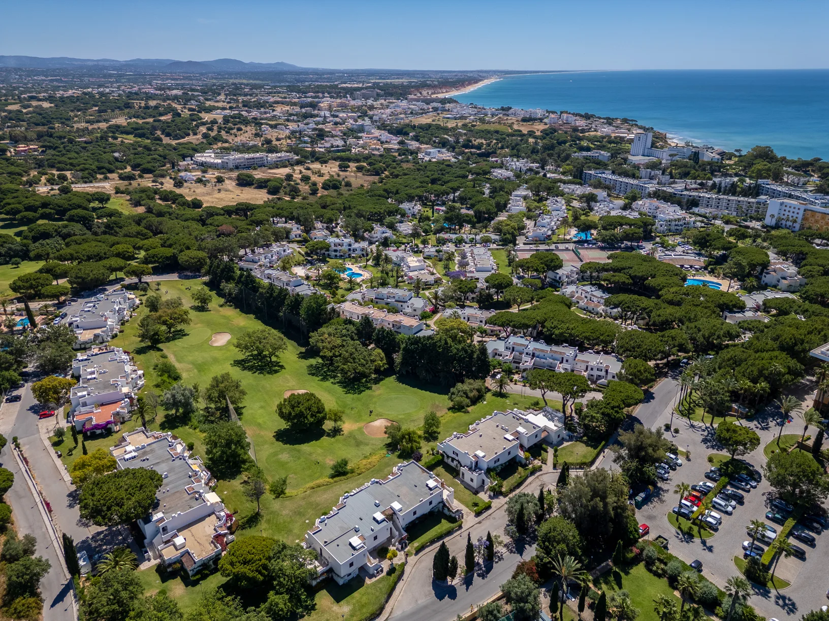 Aerial view of the nine-hole golf course at Balaia Golf Village